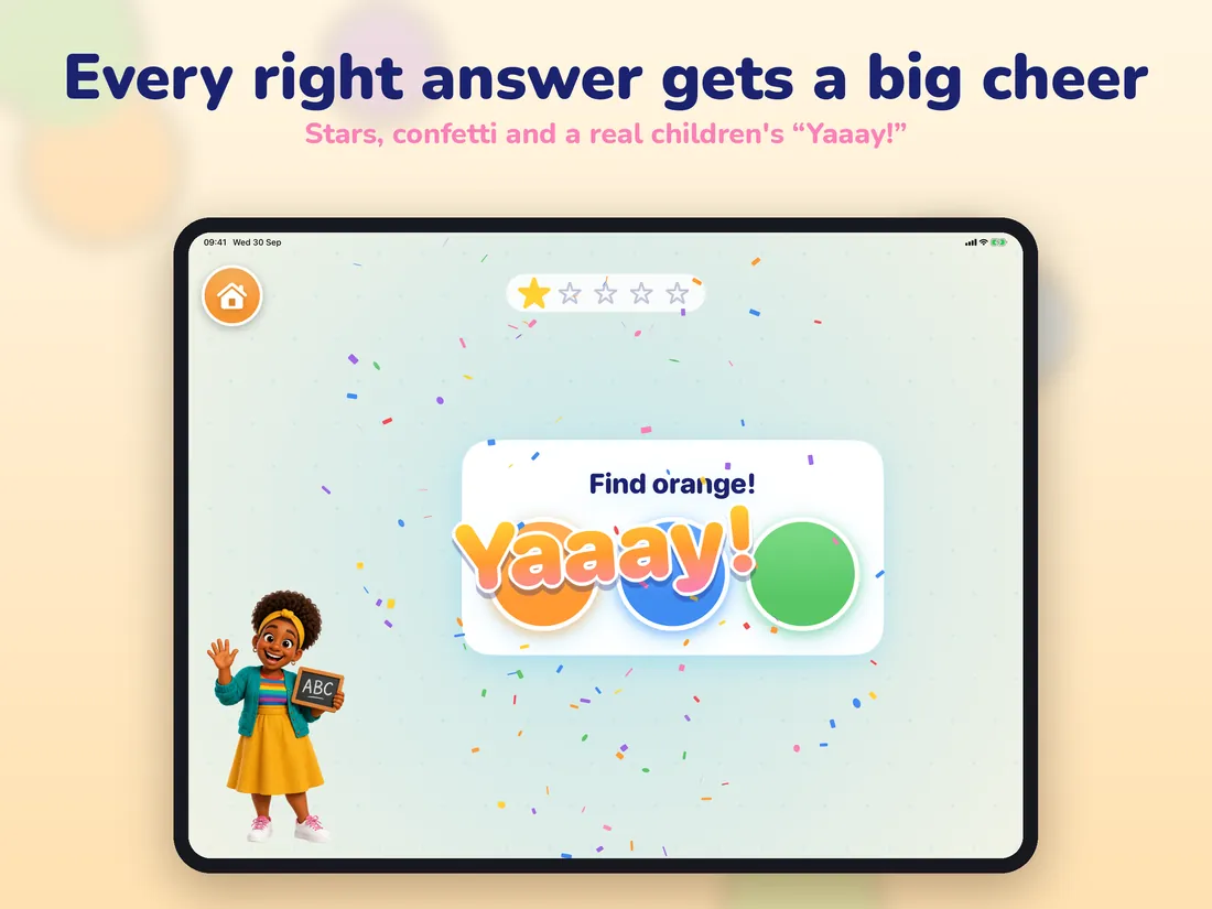 A colours question with a big Yaaay celebration